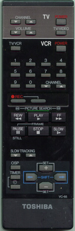 TOSHIBA 70148245 VC65 Genuine  OEM original Remote
