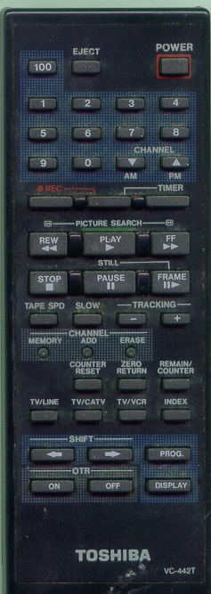 TOSHIBA 70693091 VC442T Refurbished Genuine OEM Original Remote