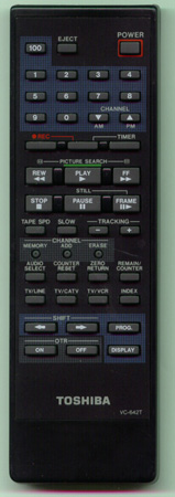 TOSHIBA 70699117 VC642T Genuine  OEM original Remote