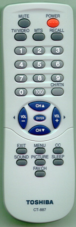 TOSHIBA 72781910 CT887 Genuine  OEM original Remote
