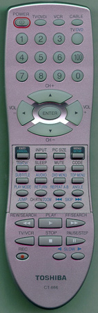 TOSHIBA 72799200 CT866 Genuine  OEM original Remote