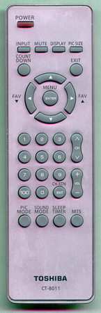 TOSHIBA 75004958 CT8011 Genuine  OEM original Remote