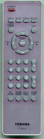 TOSHIBA 75007313 CT8014 Genuine  OEM original Remote