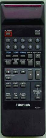 TOSHIBA BZ634311 VC221T Genuine  OEM original Remote