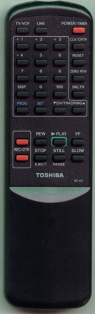 TOSHIBA BZ684125 VC43 Genuine  OEM original Remote