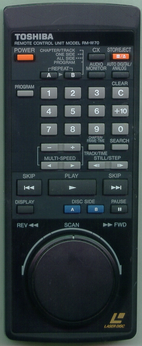 TOSHIBA RMW70 RMW70 Refurbished Genuine OEM Original Remote