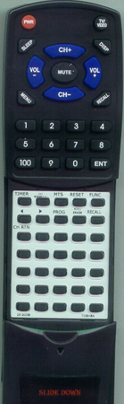 TOSHIBA 23120038 CT9584 replacement Redi Remote