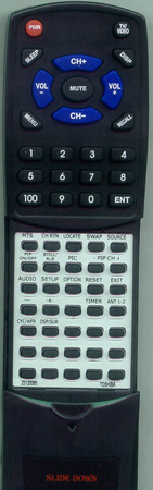 TOSHIBA 23120085 CT9592 replacement Redi Remote