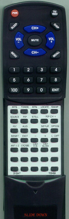 TOSHIBA 23120417 CT9724 replacement Redi Remote