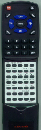 TOSHIBA 23120529 CT9727 replacement Redi Remote