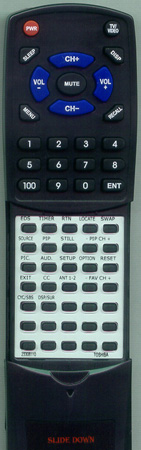 TOSHIBA 23306110 CT9809 replacement Redi Remote