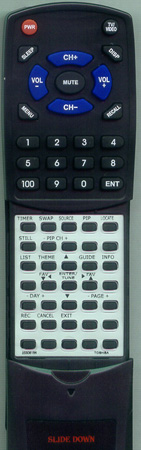 TOSHIBA 23306155 CT9845 replacement Redi Remote