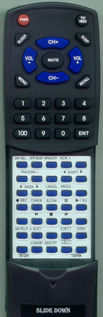 TOSHIBA 70012241 VC761 replacement Redi Remote