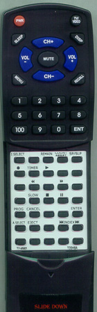 TOSHIBA 70148993 VC755 replacement Redi Remote