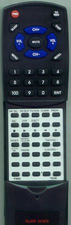 TOSHIBA 70795503 VC648T replacement Redi Remote