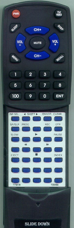 TOSHIBA 70796106 VC450T replacement Redi Remote