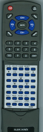 TOSHIBA 70796083 VC460T replacement Redi Remote