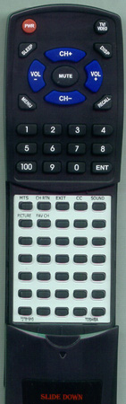 TOSHIBA 72781910 CT887 replacement Redi Remote