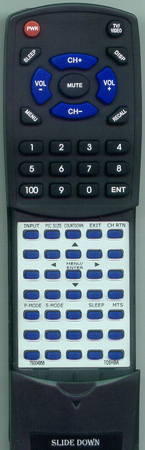 TOSHIBA 75004958 CT8011 replacement Redi Remote