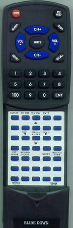 TOSHIBA 75007313 CT8014 replacement Redi Remote