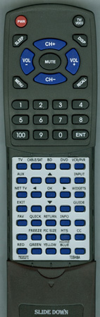 TOSHIBA 75020270 CT90353 replacement Redi Remote