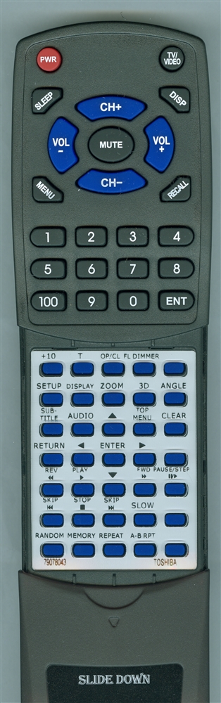 TOSHIBA 79078043 SER0030 replacement Redi Remote