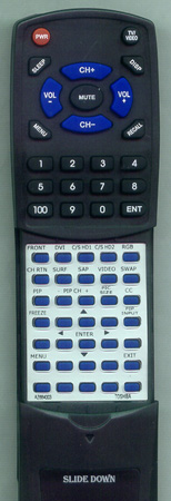 TOSHIBA AZ684003 CT875 replacement Redi Remote