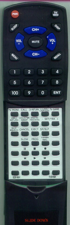 TOSHIBA BZ614041 VCK4B replacement Redi Remote