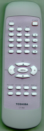 TOSHIBA 72001927 CT-864 Genuine  OEM original Remote