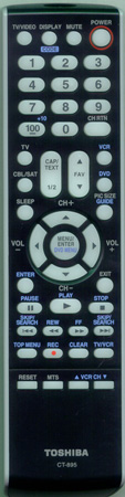 TOSHIBA 72782619 CT-895 Genuine OEM original Remote