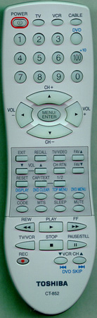 TOSHIBA 72796938 CT-852 Genuine OEM original Remote
