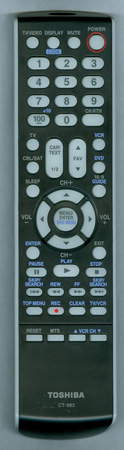 TOSHIBA 72799197 CT883 Genuine OEM original Remote