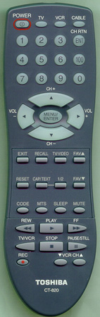 TOSHIBA AD301051 CT820 Genuine  OEM original Remote