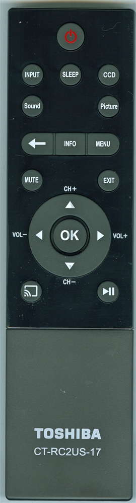 TOSHIBA PK11V022911 CT-RC2US-17 Genuine OEM Original Remote