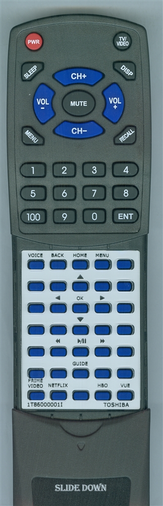 TOSHIBA 1T86000001I replacement Redi Remote