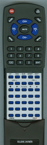 TOSHIBA 23306182 CT-9865 replacement Redi Remote