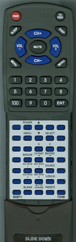 TOSHIBA 590056710 replacement Redi Remote