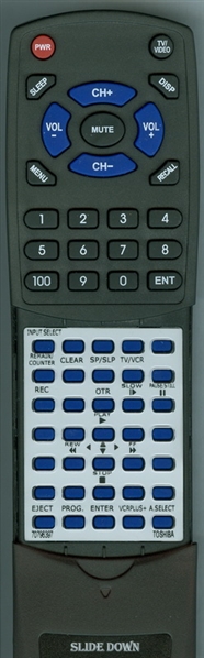 TOSHIBA 70796397 VC-65T replacement Redi Remote
