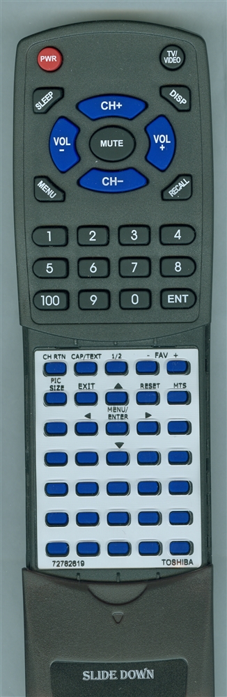 TOSHIBA 72782619 CT-895 replacement Redi Remote