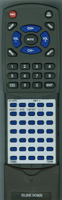 TOSHIBA 72796932 CT-837 replacement Redi Remote