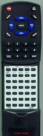 TOSHIBA 72796939 CT-847 replacement Redi Remote
