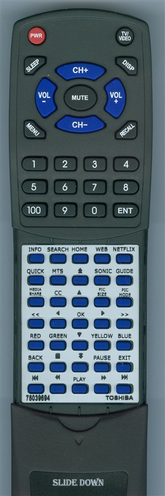 TOSHIBA 75039694 CT-90461 Custom Built Redi Remote