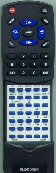 TOSHIBA AD301651 VC-N2B replacement Redi Remote