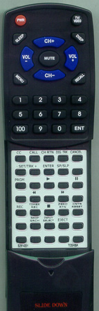 TOSHIBA BZ614201 VC-L2B replacement Redi Remote