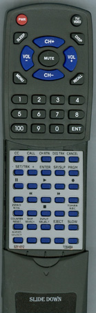TOSHIBA BZ614312 VCFL20S replacement Redi Remote