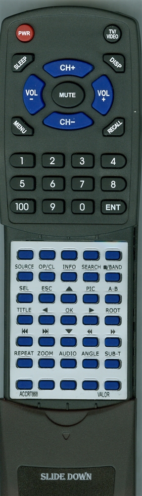 VALOR ACC-RT868 replacement Replacement Redi Remote