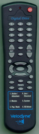 VELODYNE 80DDREMOTE Genuine OEM original Remote