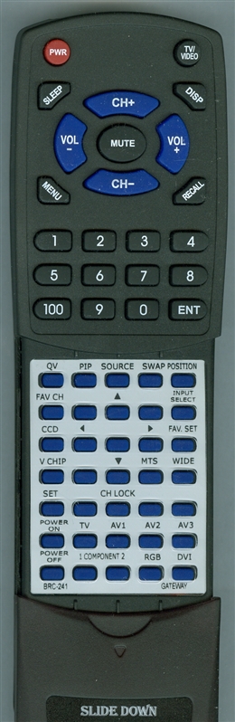 VIEWSONIC M-MS-0808-8319 BRC241 replacement Redi Remote