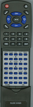 VIORE E7501-058002 KC01D3 replacement Redi Remote