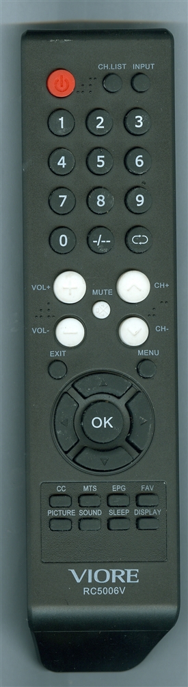 VIORE GBIP5.018.3067RSRH RC5006V Refurbished OEM Original Remote